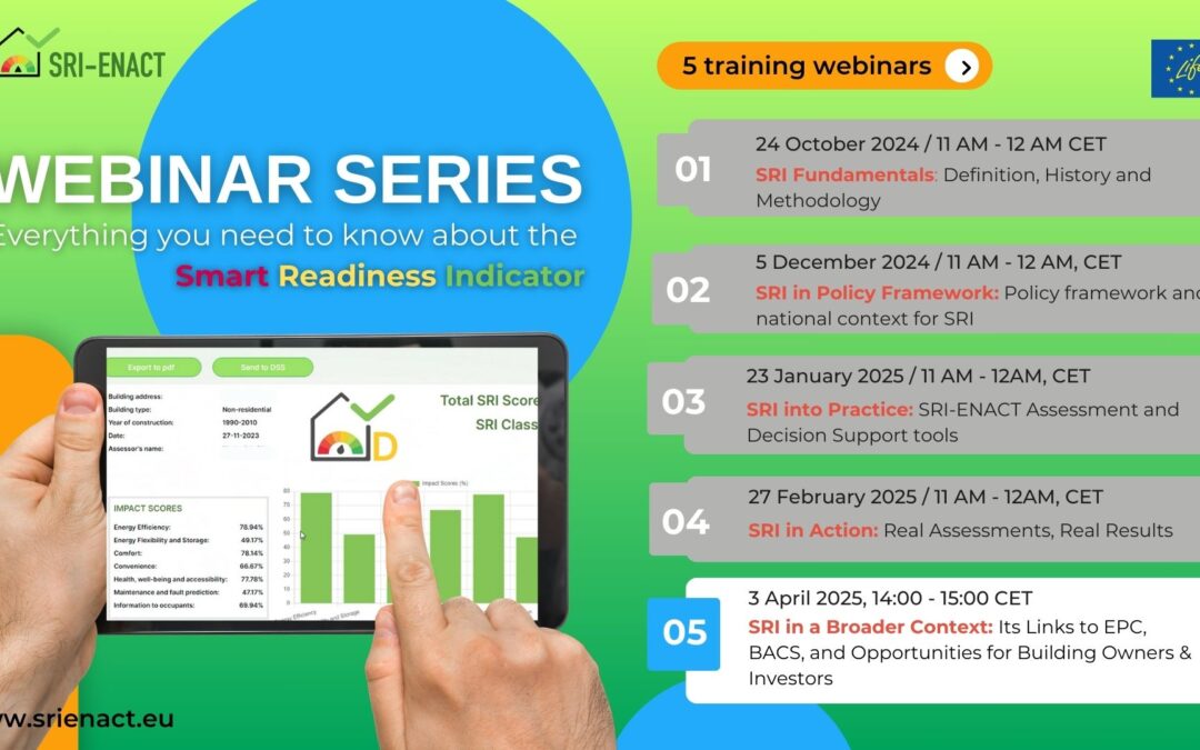 SRI webinar series: 5) SRI in a Broader Context: Its Links to EPC, BACS and Opportunities for Building Owners & Investors